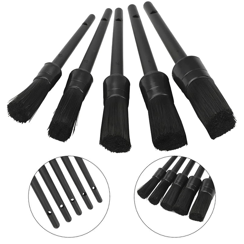5PC Car Detailing Brush Kit Interior & Exterior